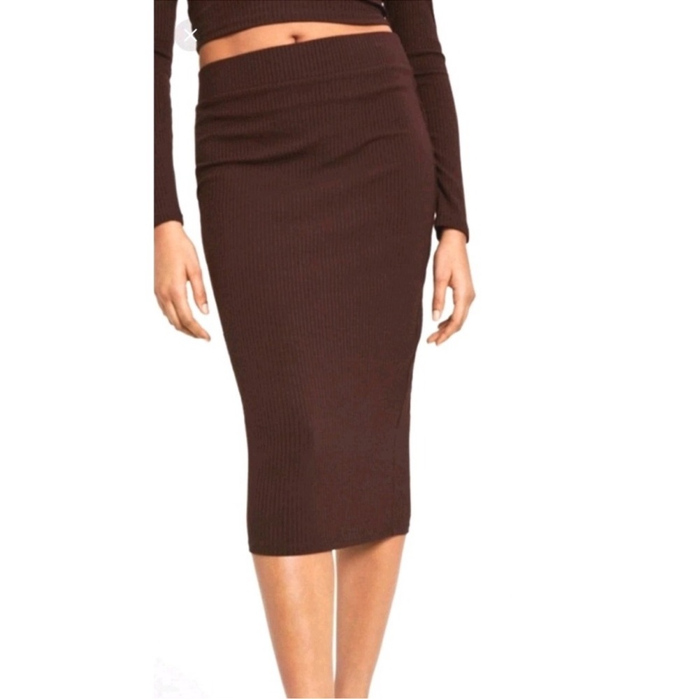 Bar III Chocolate Pencil Skirt